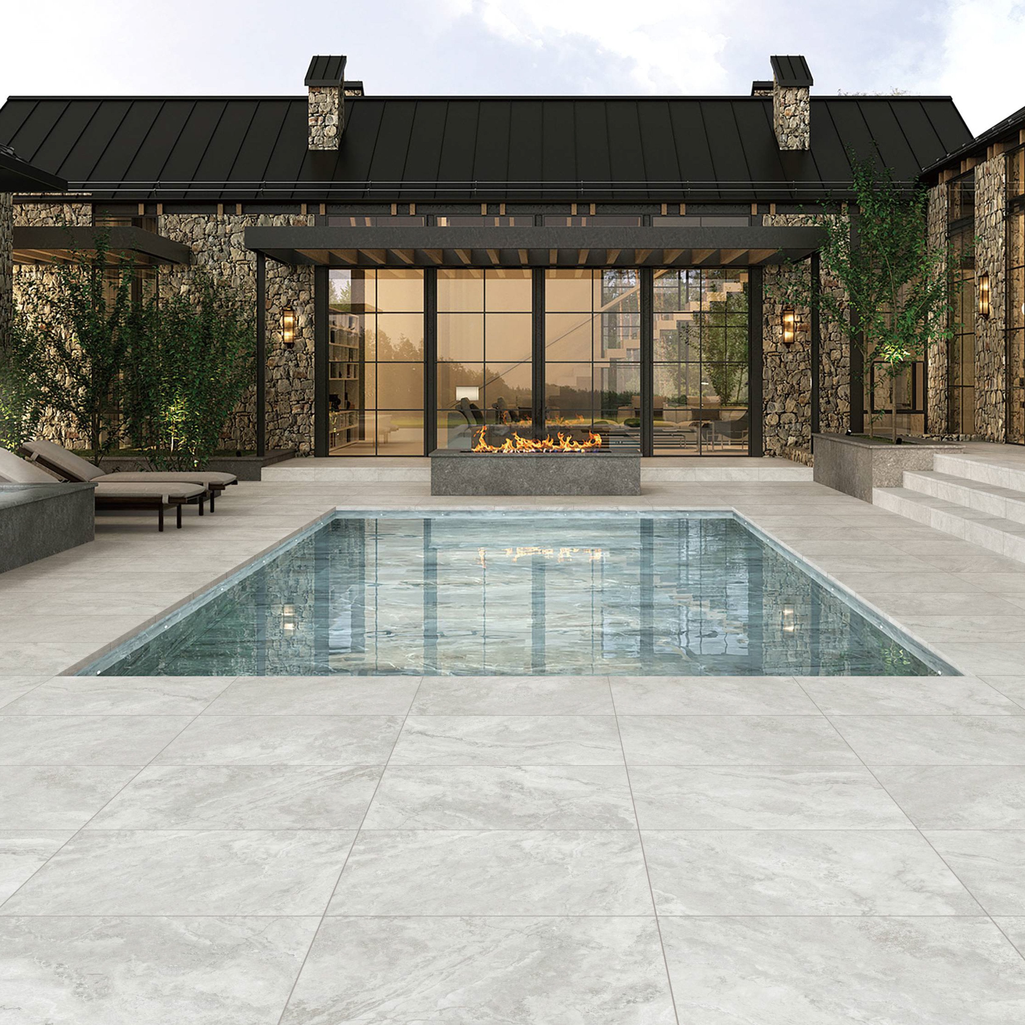 Baroque Light Grey outdoor tile in Melbourne